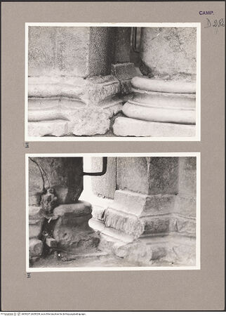 Vorderseite von Ranke [https://www.deutsche-digitale-bibliothek.de/content/lizenzen/rv-ez/] Pfeiler und KonsolenDritter Arkadenpfeiler - Detail, Sockel, bh093237_bh093238_recto. Foto.