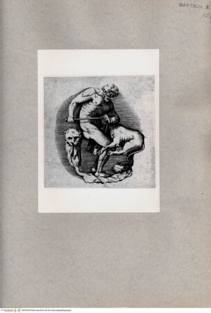 Vorderseite von  [http://creativecommons.org/publicdomain/mark/1.0/] Herkules und Cerberos - , bh093405. Foto.