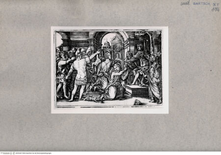 Vorderseite von  [http://creativecommons.org/publicdomain/mark/1.0/] Salomonisches Urteil - , bh093407. Foto.