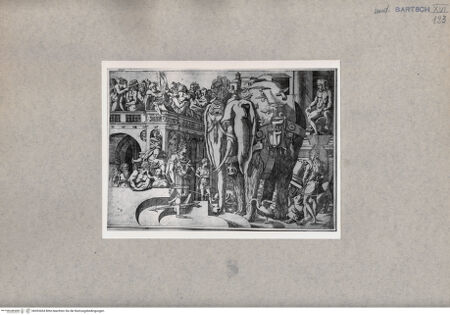 Vorderseite von  [http://creativecommons.org/publicdomain/mark/1.0/] Festakt mit geschmücktem Elefanten - , bh093434. Foto.