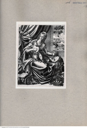 Vorderseite von  [http://creativecommons.org/publicdomain/mark/1.0/] Jungfrau Maria mit Christuskind und Johannesknaben - , bh093442. Foto.