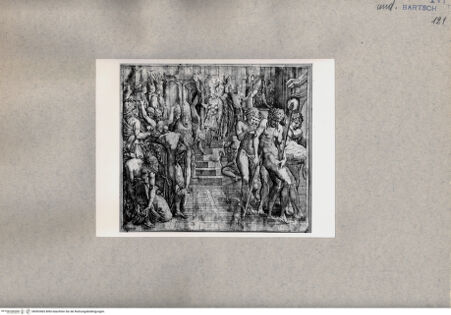 Vorderseite von  [http://creativecommons.org/publicdomain/mark/1.0/] Histor. Szene ? - , bh093465. Foto.