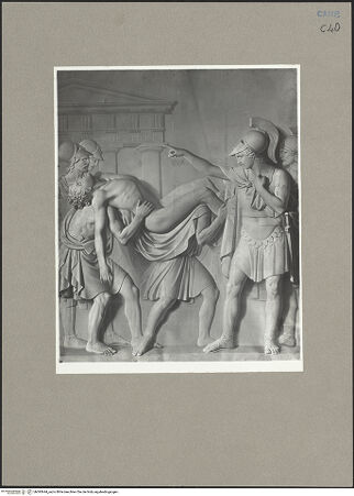 Vorderseite von Sopr. BAS NA [https://www.deutsche-digitale-bibliothek.de/content/lizenzen/rv-ez/] Bei der Bestattung des Hephaestion trauert Alexander um seinen toten Freund - Gesamtansicht, bh093644_recto. Foto.