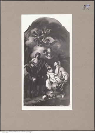 Vorderseite von Sopr. BAS NA [https://www.deutsche-digitale-bibliothek.de/content/lizenzen/rv-ez/] Ruhe auf der Flucht nach Ägypten - Gesamtansicht, bh093662_recto. Foto.