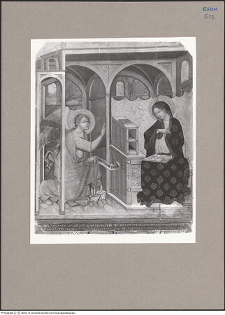 Vorderseite von Sopr. BAS NA [https://www.deutsche-digitale-bibliothek.de/content/lizenzen/rv-ez/] Verkündigung - Gesamtansicht (nach der Restaurierung?), bh093714_recto. Foto.