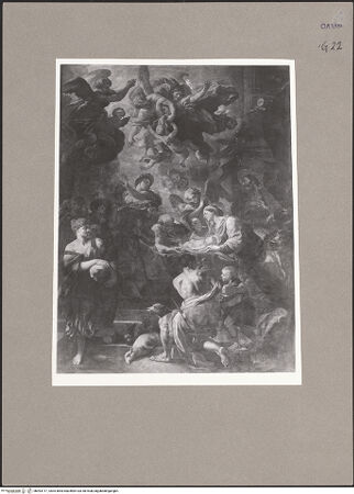 Vorderseite von Sopr. BAS NA [https://www.deutsche-digitale-bibliothek.de/content/lizenzen/rv-ez/] Die Anbetung des Christuskindes durch die Hirten - Gesamtansicht, bh093717_recto. Foto.