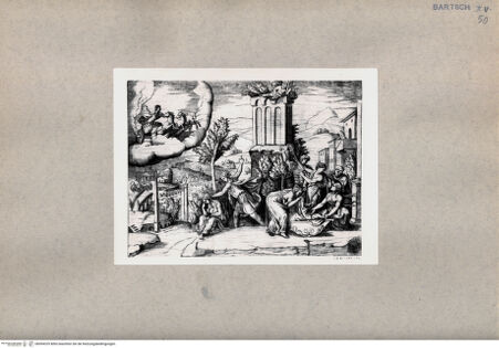 Vorderseite von  [http://creativecommons.org/publicdomain/mark/1.0/] Mythologische Szene: Mythos des Phaethon - , bh094329. Foto.