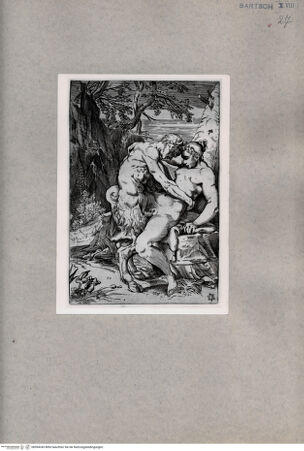 Vorderseite von  [http://creativecommons.org/publicdomain/mark/1.0/] Satyr und Nymphe - , bh094345. Foto.