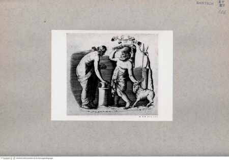 Vorderseite von  [http://creativecommons.org/publicdomain/mark/1.0/] Frau und Mann mit Opfergaben - , bh094533. Foto.