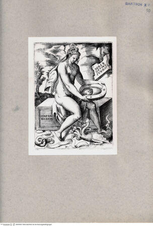 Vorderseite von  [http://creativecommons.org/publicdomain/mark/1.0/] DEREB OPTIME IVDICAT; SEMPER EADEM (Schönheit der Weisheit) - , bh094567. Foto.