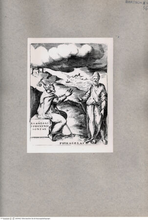 Vorderseite von  [http://creativecommons.org/publicdomain/mark/1.0/] Pythagoras - , bh094621. Foto.