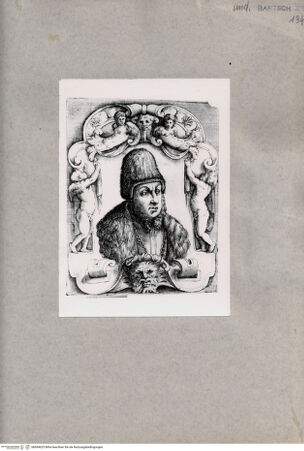 Vorderseite von  [http://creativecommons.org/publicdomain/mark/1.0/] Bildnis eines bärtigen Mannes - , bh094623. Foto.