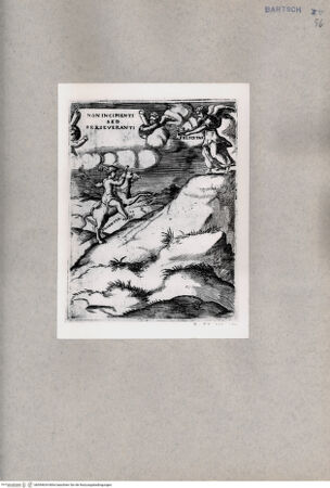 Vorderseite von  [http://creativecommons.org/publicdomain/mark/1.0/] Non incipienti sed perseveranti - , bh094634. Foto.