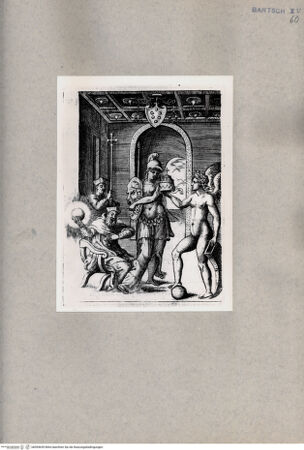 Vorderseite von  [http://creativecommons.org/publicdomain/mark/1.0/] Athene mit der Papstkrone vor Kardinal Giulio de' Medici - , bh094655. Foto.