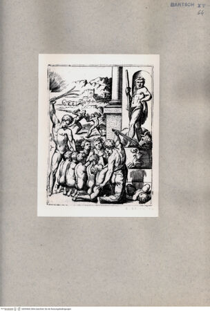 Vorderseite von  [http://creativecommons.org/publicdomain/mark/1.0/] Nackte Knaben werden von Männern gezüchtigt - , bh094682. Foto.