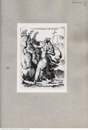 Vorderseite von  [http://creativecommons.org/publicdomain/mark/1.0/] Salve innocens securitas - , bh094689. Foto.