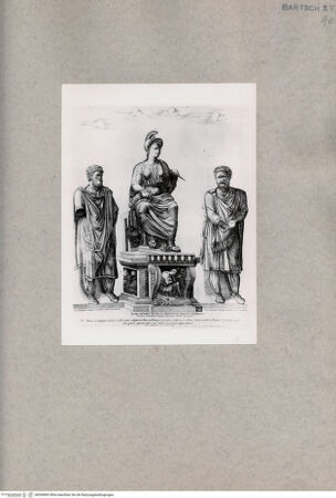 Vorderseite von  [http://creativecommons.org/publicdomain/mark/1.0/] Drei antike Skulpturen - , bh094983. Foto.