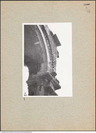 Vorderseite von Ranke [https://www.deutsche-digitale-bibliothek.de/content/lizenzen/rv-ez/] Archivolte der nordöstlichen Arkade - Detail, rechte Seite und Konsole, bh095080_recto. Foto.