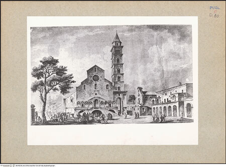 Vorderseite von Ficarelli, Bari [https://www.deutsche-digitale-bibliothek.de/content/lizenzen/rv-ez/] Ansicht der Kathedrale von Trani - Gesamtansicht, bh095296_recto. Foto: Ficarelli, Michele.