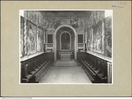 Vorderseite von ICCD [https://www.deutsche-digitale-bibliothek.de/content/lizenzen/rv-ez/] Freskenzyklus zur Passion Christi - Blick zum Altar, bh095748_recto. Foto.