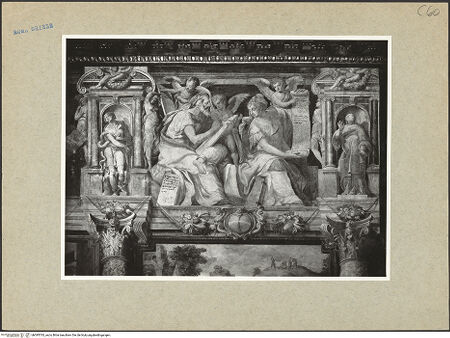 Vorderseite von ICCD [https://www.deutsche-digitale-bibliothek.de/content/lizenzen/rv-ez/] Freskenzyklus zur Passion ChristiEin Prophet und eine Sibylle - gesamt, bh095765_recto. Foto.