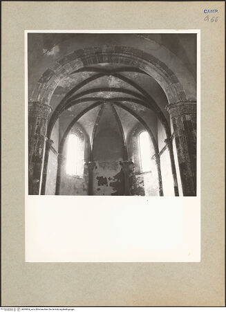 Vorderseite von Bibliotheca Hertziana [https://www.deutsche-digitale-bibliothek.de/content/lizenzen/rv-fz/] Santa Caterina - Gewölbe der Hauptkapelle, bh095804_recto. Foto: Hutzel, Max.