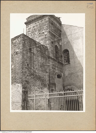 Vorderseite von Hutzel, Max [https://www.deutsche-digitale-bibliothek.de/content/lizenzen/rv-ez/] Santi Rufo e Carponio - Fassade und Campanile vor der Restaurierung, bh095815_recto. Foto: Hutzel, Max.