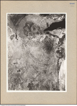 Vorderseite von Hutzel, Max [https://www.deutsche-digitale-bibliothek.de/content/lizenzen/rv-ez/] Himmelfahrt Christi mit Maria, Aposteln und Engeln - Detail: Apostel (vor der Übertragung), bh095825_recto. Foto: Hutzel, Max.