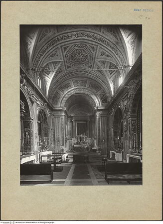 Vorderseite von ICCD [https://www.deutsche-digitale-bibliothek.de/content/lizenzen/rv-ez/] Santa Lucia in Selci - Innenansicht zum Altar, bh095995_recto. Foto.