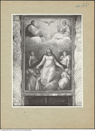 Vorderseite von ICCD [https://www.deutsche-digitale-bibliothek.de/content/lizenzen/rv-ez/] Schutzmantelmadonna und Dreifaltigkeit - , bh096017_recto. Foto.