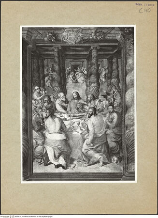 Vorderseite von ICCD [https://www.deutsche-digitale-bibliothek.de/content/lizenzen/rv-ez/] Freskenzyklus zur Passion ChristiDas letzte Abendmahl - Gesamtansicht: Das letzte Abendmahl, bh096018_recto. Foto.