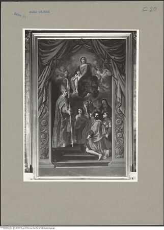 Vorderseite von ICCD [https://www.deutsche-digitale-bibliothek.de/content/lizenzen/rv-ez/] Madonna mit Heiligen - Gesamtansicht, bh096310_recto. Foto.