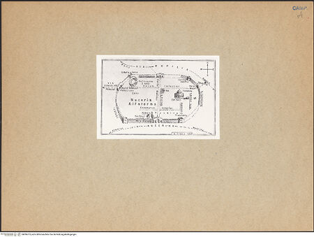 Vorderseite von unbekannt [https://www.deutsche-digitale-bibliothek.de/content/lizenzen/rv-ez/] Primo contributo alla topografia di Nuceria AlfaternaStadtplan der römische/früchristliche Nocera - Gesamtansicht, bh096713_recto. Foto.