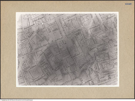 Vorderseite von Sopr. BAS NA [https://www.deutsche-digitale-bibliothek.de/content/lizenzen/rv-ez/] Landkarte des Neapel  - Detail, bh097004_recto. Foto.