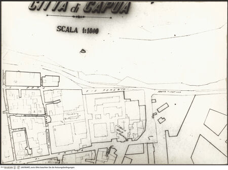 Vorderseite von Bibliotheca Hertziana [https://www.deutsche-digitale-bibliothek.de/content/lizenzen/rv-ez/] Stadtplan (um 1963), Teil 3, bh098485_recto. Foto.