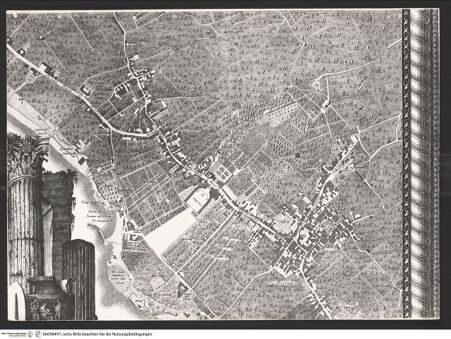 Vorderseite von Sopr. BAS NA [https://www.deutsche-digitale-bibliothek.de/content/lizenzen/rv-ez/] Mappa topografica della città di Napoli e de' suoi contorni - Tafel E/4 (De Seta: Tafel 28), bh098497_recto. Foto.