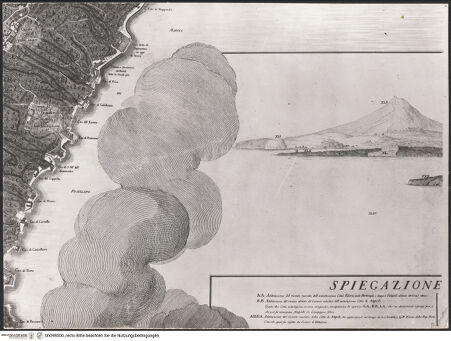 Vorderseite von Sopr. BAS NA [https://www.deutsche-digitale-bibliothek.de/content/lizenzen/rv-ez/] Mappa topografica della città di Napoli e de' suoi contorni - Tafel C/4 (De Seta: Tafel 24), bh098500_recto. Foto.