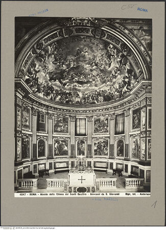 Vorderseite von Alinari [https://www.deutsche-digitale-bibliothek.de/content/lizenzen/rv-ez/] Santi Quattro CoronatiInneresCappella Maggiore - Innenansicht des Chors, bh099599_recto. Foto.