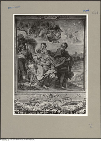 Vorderseite von ICCD [https://www.deutsche-digitale-bibliothek.de/content/lizenzen/rv-ez/] Zyklus von Szenen aus dem Marienlebenlinke Wand: Flucht nach Ägypten - , bh099737_recto. Foto.