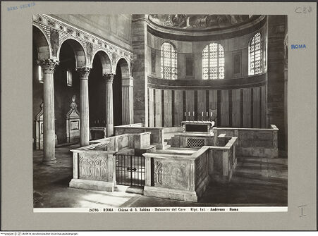 Vorderseite von Alinari [https://rightsstatements.org/page/CNE/1.0/] Schola Cantorum - , bh099918_recto. Foto.