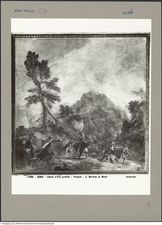 Vorderseite von Alinari [https://www.deutsche-digitale-bibliothek.de/content/lizenzen/rv-ez/] Landschaften mit Episoden aus der Vita des Propheten EliasElias befiehlt, die Propheten des Baal zu töten - Gesamtansicht, bh099983_recto. Foto.