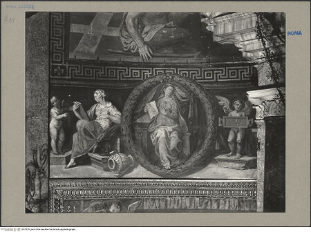 Vorderseite von ICCD [https://www.deutsche-digitale-bibliothek.de/content/lizenzen/rv-ez/] MarienzyklusDie Verkündigung - Maria, eine Sibylle, Putten, bh100016_recto. Foto.