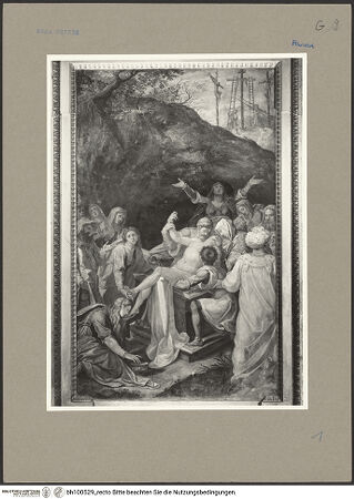 Vorderseite von ICCD [https://www.deutsche-digitale-bibliothek.de/content/lizenzen/rv-ez/] Passionszykluszweiter Bogenunterzug: Die vier Kirchenväter und Engel - , bh100529_recto. Foto.