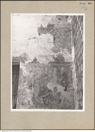 Vorderseite von Bibliotheca Hertziana [https://www.deutsche-digitale-bibliothek.de/content/lizenzen/rv-fz/] WanddekorationJüngstes Gericht (?) - Rechte Seite, unteres Register: die Verdammten (unten: späteres Madonnabild), bh100617_recto. Foto.