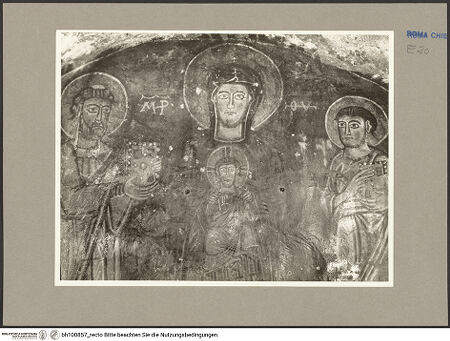 Vorderseite von Hutzel, Max [https://rightsstatements.org/page/CNE/1.0/] Madonna mit Kind und den Heiligen Urbanus und Johannes - Ausschnitt: Oberkörper der Figuren, bh100857_recto. Foto.