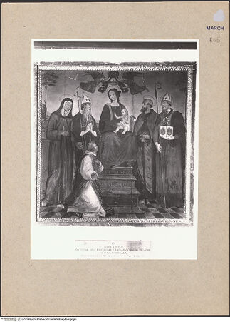 Vorderseite von ICCD [https://www.deutsche-digitale-bibliothek.de/content/lizenzen/rv-ez/] Madonna mit Heiligen - Gesamtansicht, bh101045_recto. Foto.