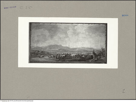 Vorderseite von ICCD [https://www.deutsche-digitale-bibliothek.de/content/lizenzen/rv-ez/] Landschaften mit Episoden aus der Vita des Propheten EliasElia bekleidet Elisha - Gesamtansicht, bh101321_recto. Foto.