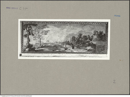 Vorderseite von ICCD [https://www.deutsche-digitale-bibliothek.de/content/lizenzen/rv-ez/] Landschaften mit Episoden aus der Vita des Propheten EliasDie Kinder, die Elisha verspottet haben, werden von Bären zerrissen - Die Kinder, die Elias verspotteten, werden von Bären angegriffen, bh101325_recto. Foto.