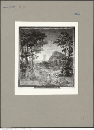 Vorderseite von ICCD [https://www.deutsche-digitale-bibliothek.de/content/lizenzen/rv-ez/] Landschaften mit Episoden aus der Vita des Propheten EliasElias beauftragt seinen Diener, das Meer zu beobachten - Gesamtansicht, bh101334_recto. Foto.