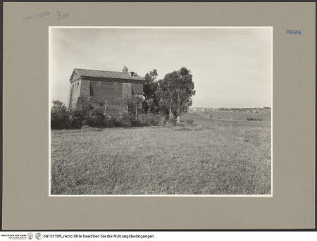 Vorderseite von ICCD [https://www.deutsche-digitale-bibliothek.de/content/lizenzen/rv-fz/] Sant'Urbano alla Caffarella - Südseite, bh101569_recto. Foto.